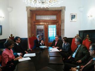 Los vocales del CGPJ Juan Martínez Moya y Concepción Sáez Rodríguez se reúnen con la Sala de Gobierno para conocer las necesidades en materia de prevención de riesgos laborales    